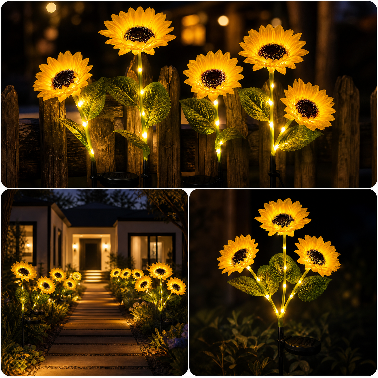 🌻 🌞Solar LED Sunflower Garden Lights-29.6inch/74cm
