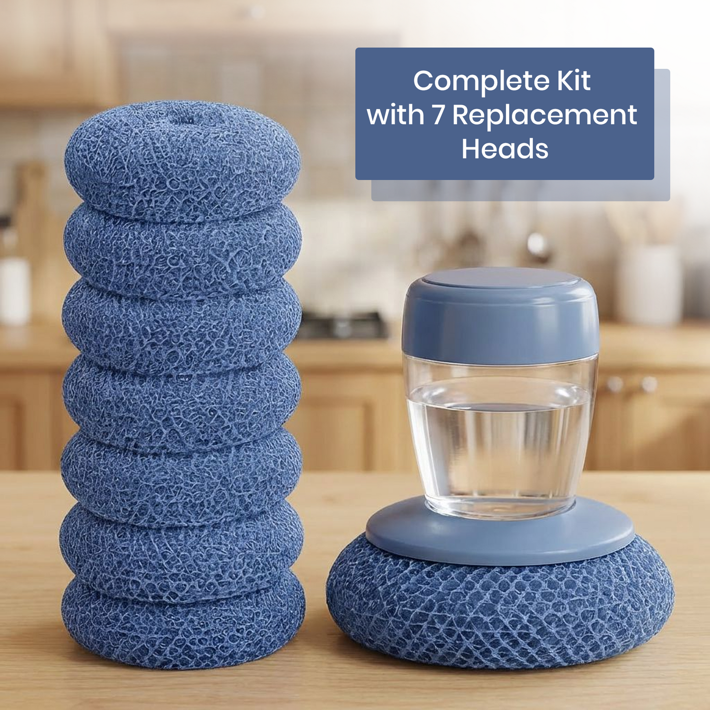 Comfort-Grip Dish Scrubber with Soap Control (Set)