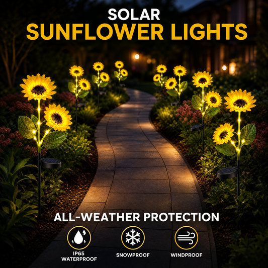 🌻 🌞Solar LED Sunflower Garden Lights-29.6inch/74cm