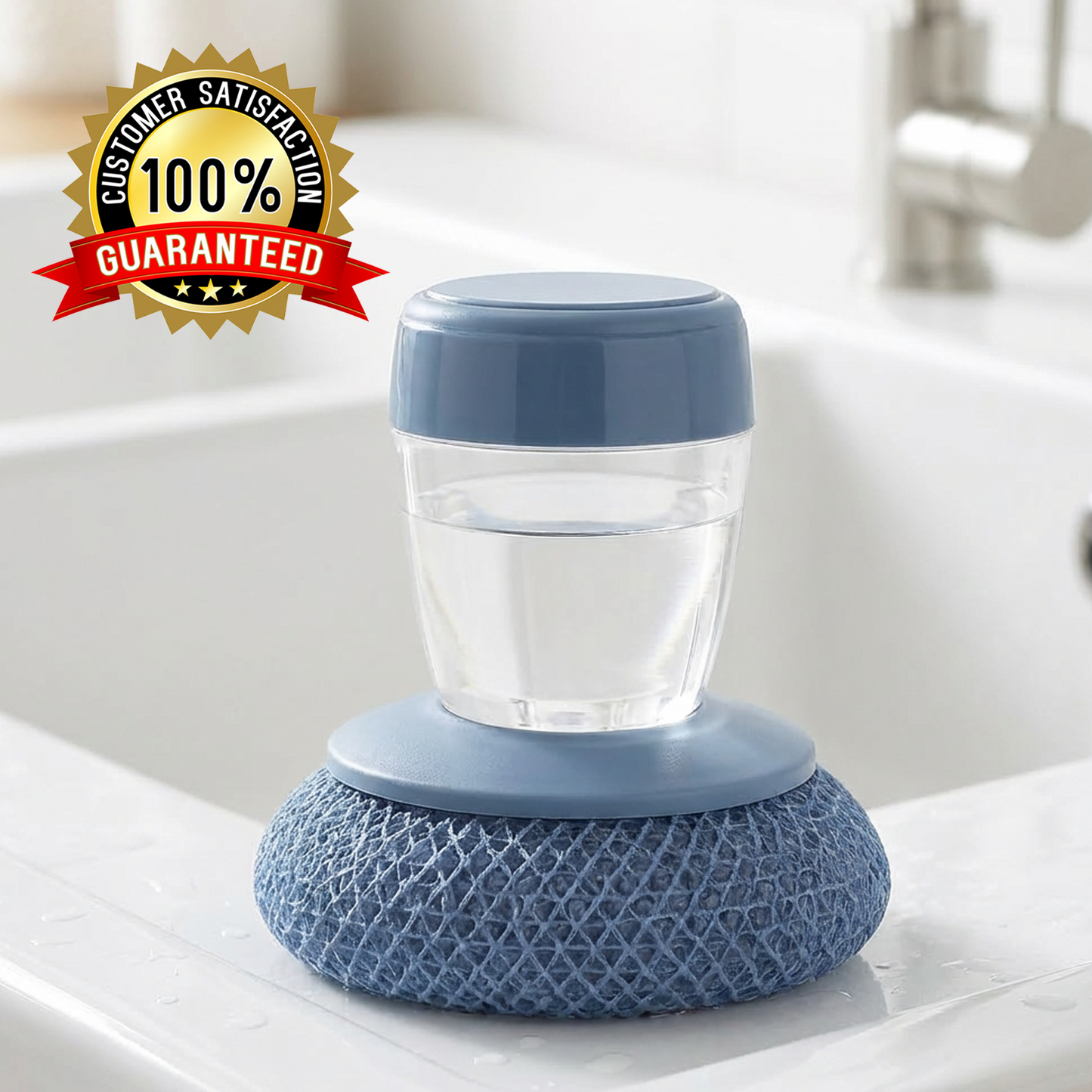 Comfort-Grip Dish Scrubber with Soap Control (Set)