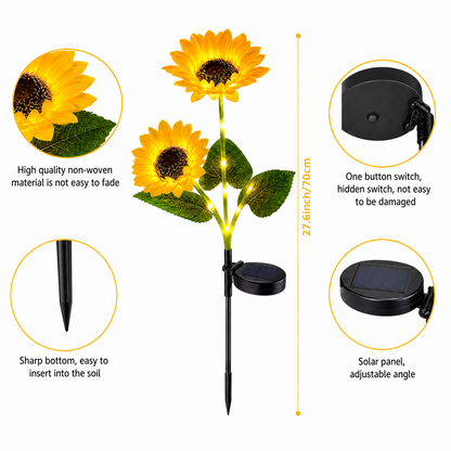 🌻 🌞Solar LED Sunflower Garden Lights-29.6inch/74cm