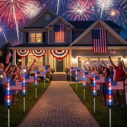 🏆Flash Sale-49% OFF⚡ 50K+ SOLD! 3 x 6 Ft LED Patriotic Bunting Banner for America's 250th