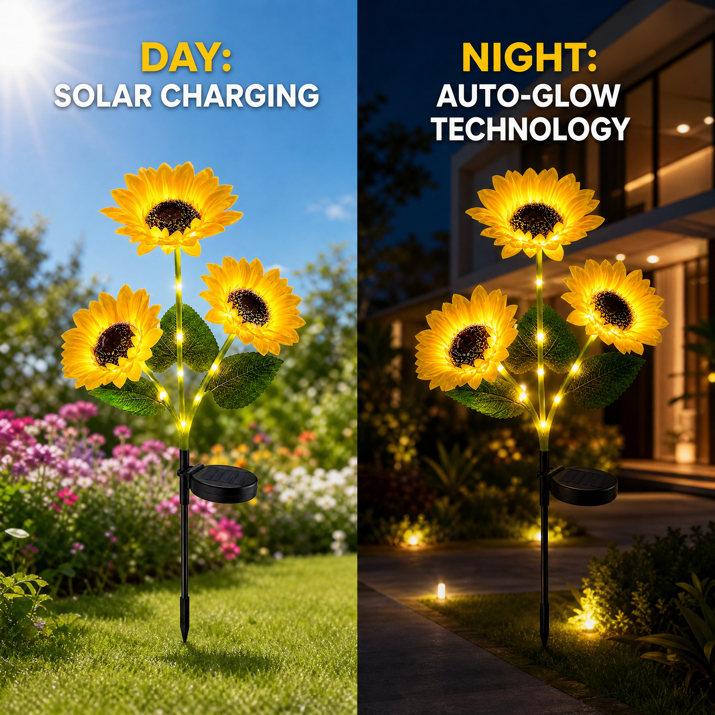 🌻 🌞Solar LED Sunflower Garden Lights-29.6inch/74cm