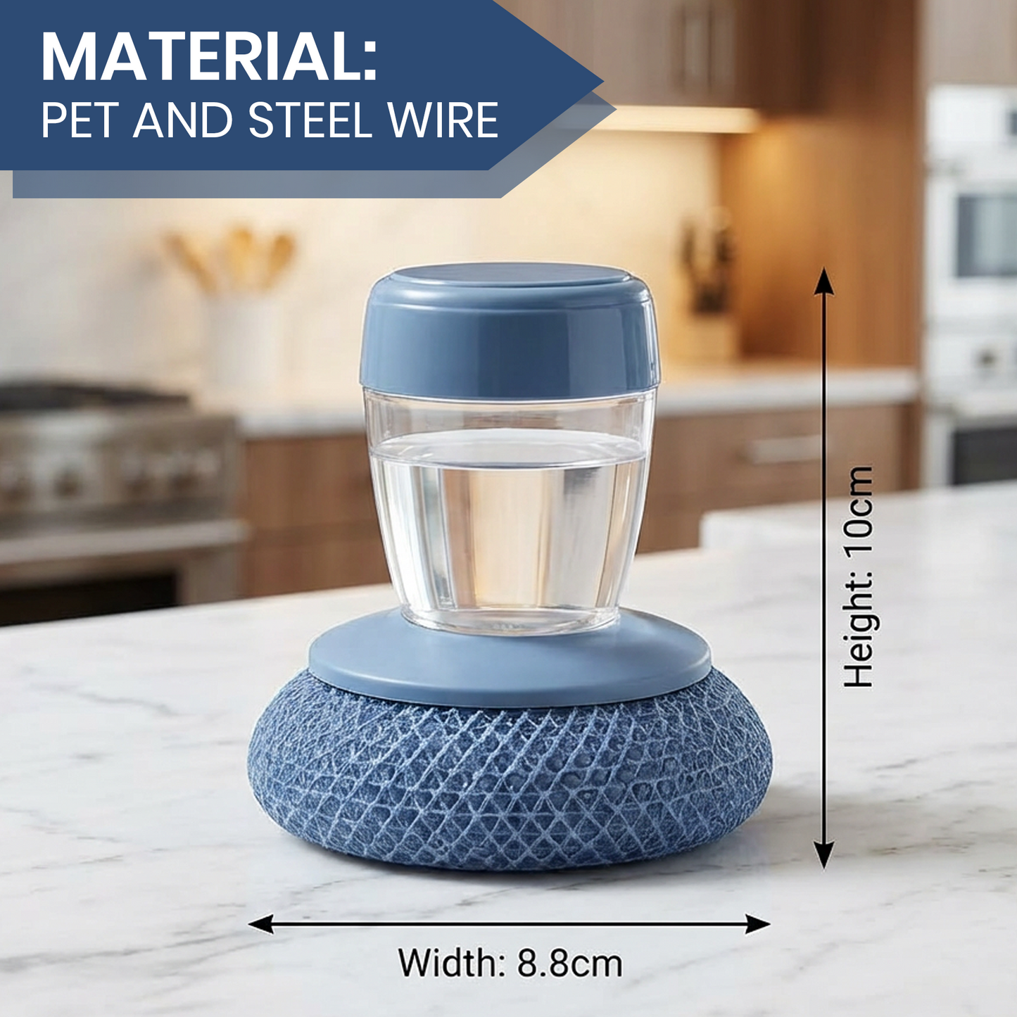 Comfort-Grip Dish Scrubber with Soap Control (Set)