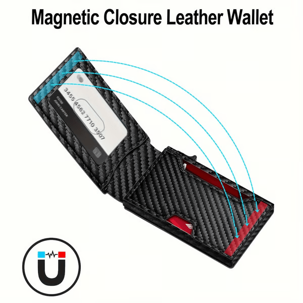💼🔒Premium Aluminum RFID Blocking Minimalist Wallet for Men - Pop-Up Card Access. Money Clip & ID Window