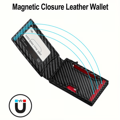 💼🔒Premium Aluminum RFID Blocking Minimalist Wallet for Men - Pop-Up Card Access. Money Clip & ID Window