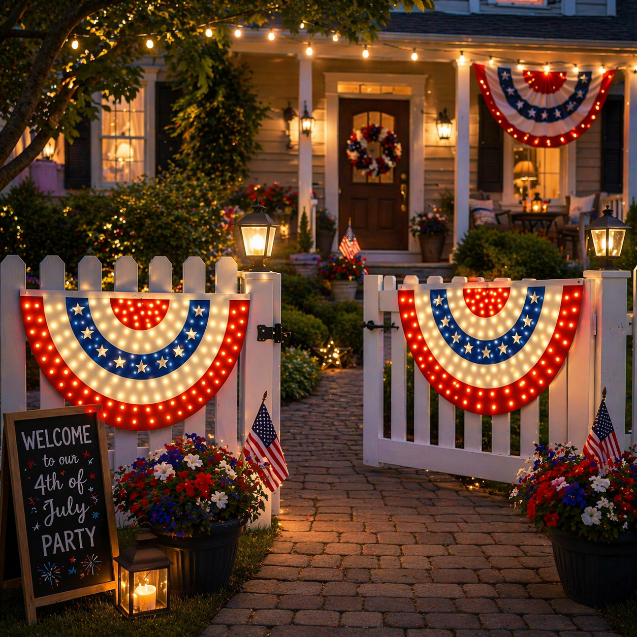 🏆Flash Sale-49% OFF⚡ 50K+ SOLD! 3 x 6 Ft LED Patriotic Bunting Banner for America's 250th