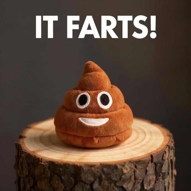 Funny  Poop Plush Toy – Makes Fart Sounds!