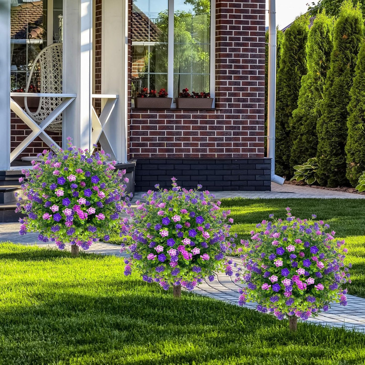 🌱🌱🌱artificial potted trees with ground stake
