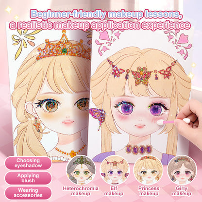 JSR Special Diamond Painting & Princess Book Makeup Craft Kits Foil Art Books Set Play on Paper