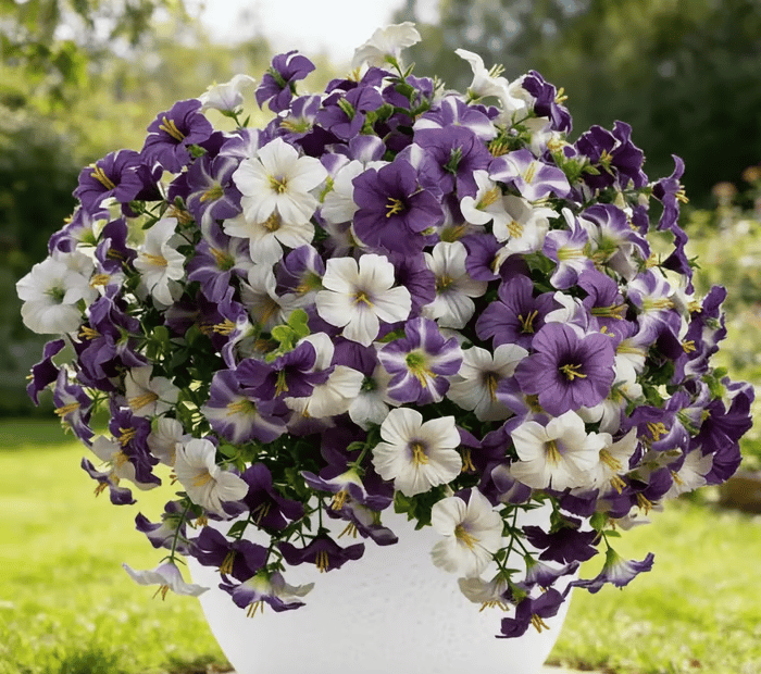 🌱Artificial Flowers for Outdoors.  Fake Outdoor Petunias UV Resistant (Zero Pollen Allergies)