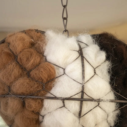 🕊️🏡Handmade Natural Alpaca Fiber Bird Nesting Heart❤️A Cozy Gift for Birds